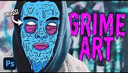Grime Art Photoshop Tutorial - How to Make These Gross Portrait Doodles!