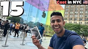 Unboxing my iPhone 15 Pro Max at Apple's Biggest Store! New York!