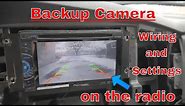 How to wire a backup camera to your radio/indash screen and what settings to use
