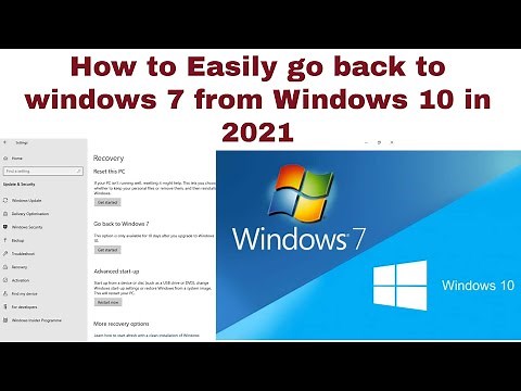 How to Easily go back to Windows 7 from Windows 10 in 2021 | Roll Back to Windows 7 from Windows 10