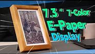 Waveshare 7.3inch ACeP 7-Color E-Paper with Solid Wood Photo Frame, PhotoPainter, Ultra-long Standby