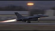Powerful F-16 Afterburner Takeoff