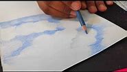 How to Draw Clouds /sky with Color Pencil | Nusrat The Artist.