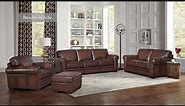 Hydeline Furniture Brookfield Top Grain Leather Sofa