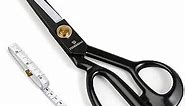 Professional Tailor Scissors 9 Inch for Cutting Fabric Heavy Duty Scissors for Leather Cutting Industrial Sharp Sewing Shears for Home Office Artists Dressmakers