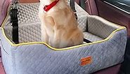Dog Car Seat for Large/Medium Dogs or 2 Small,Memory Foam Car Dog Bed,Pet Safety Dog Booster Seat for Back Seats,Detachable Washable Thick Cushion,Dog Owner Gifts,Dog Carriers & Travel Products