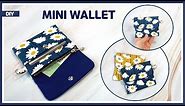 DIY Easy to make mini wallet with zipper / coin purse / sewing tutorial [Tendersmile Handmade]
