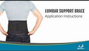 Lumbar Support Brace Application Instructions