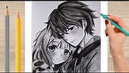 How To Draw a couple | anime drawing tutorial | Step By Step drawing tutorial
