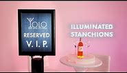 Illuminated Stanchion Sign Holder for VIP Lines | Displays2go®