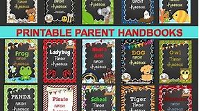 Printable Parent Handbook for Preschool and Kindergarten