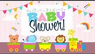 Animated Baby Shower Invitation Template Banner I After Effects Royalty Free Video I