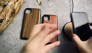 Carveit Designer Wooden Protective Case for iPhone 11 Case Cover [Wood Engraving & Shell Inlay] Compatible with iPhone 11 Case (Four Leaf Clover-Blackwood)