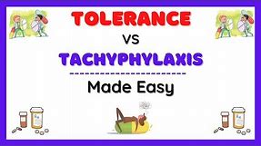 Tolerance and Tachyphylaxis| Drug Tolerance| Drug Tachyphylaxis| Pharmacology| Made Easy