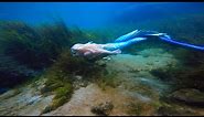 Beautiful Blue Mermaid Melissa Tail! Relaxing Dreamy Calming Footage & Inspiring Music