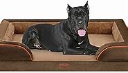 Comfort Expression XXL Orthopedic Dog Bed for Extra Large Dogs, Waterproof Orthopedic Foam Dog Beds, Washable Dog Sofa Bed with Removable Cover & Non-Slip Bottom(XX-Large,Brown)