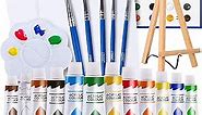 J MARK Painting Kit Includes Acrylic Paint Set, 8 x 10 in. Canvases, Brushes, Palette and More