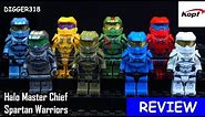 Lego Halo Master Chief Spartan Warriors Kopf Bootleg KF6043 Review 4K