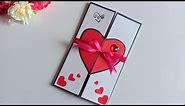 Beautiful Handmade Valentine's Day Card Idea / DIY Greeting Cards for Valentine's Day card.
