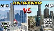 GTA 5 VS GTA SAN ANDREAS DEFINITIVE EDITION : LOS SANTOS MAP PLACES