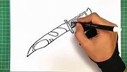 How to Draw Ghostface Knife