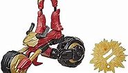 Marvel Bend and Flex, Flex Rider Iron Man Action Figure Toy, 6-Inch Flexible Figure and 2-in-1 Motorcycle for Kids Ages 6 and Up