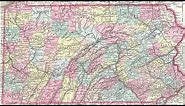 Map of PA Counties (1855)