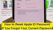 How to Reset your Apple ID Password if you forgot current password #iphone #ios #appleid #appleidpassword #resetiphone #resetpassword #resetappleid