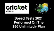 Cricket Wireless Data Speed Tests 2021 $60 Unlimited Plan On iPhone 12 Mini!