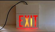 Cooper Lighting Sure-Lites UN-1-SRW Exit Sign Overview/Test