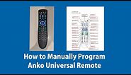How to manually program an Anko Universal Remote