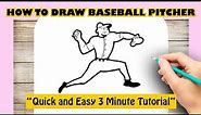 How to draw BASEBALL PITCHER