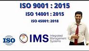 Compare ISO 9001 + ISO 14001 + ISO 45001 Standards | Integrated Management Systems|17 Min|Chapter On