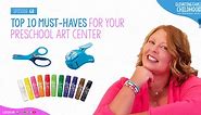 How to set up an art center for toddlers, preschoolers & pre-k kids