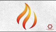 Adobe Illustrator CC Tutorial For Beginners / Flame Fire Logo Design / Create Fire illustration