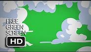 Free Green Screen - Cartoon Cloud Transition