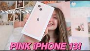 iPHONE 13 UNBOXING & SET UP!! *pink*