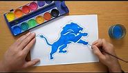 How to draw the Detroit Lions logo - NFL