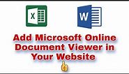 Online microsoft file excel docx viewer in browser | Easy Way 100%