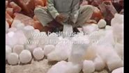 How salt lamps are carved- video showing the complete carving process.