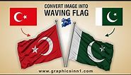 How to Convert Image into Flag | Adobe Photoshop Tutorial | Graphics Inn | Free Mockup