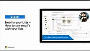 Emojify your lists - How to use emojis with you lists