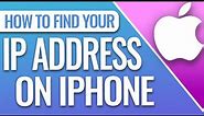 How To Find Your iPhones IP Address