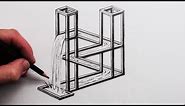 How to Draw The Impossible Waterfall 3D Optical Illusion