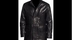 Mens Handro Trench Winter Coat Real Lambskin Leather Jacket