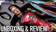 Hot Toys Iron Man Battle Damaged MK85 Avengers Endgame Unboxing & Review