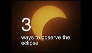3 Ways to watch the eclipse (how to build a pinhole projector)