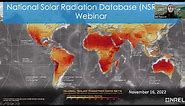 2022 National Solar Radiation Database Webinar