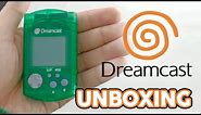 Dreamcast VMU Visual Memory Unit Unboxing (Transparent Green)