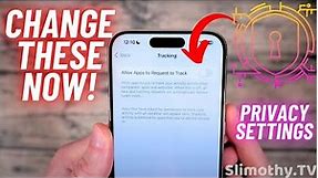 iPhone 15 and iOS 17 Privacy Tips and Tricks for 2023! // Change These Privacy Settings ASAP!